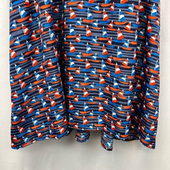 41 Hawthorn Womens Sundress Multicolor Stripe Sailboat Print Mini Halter Neck S - Picture 8 of 11